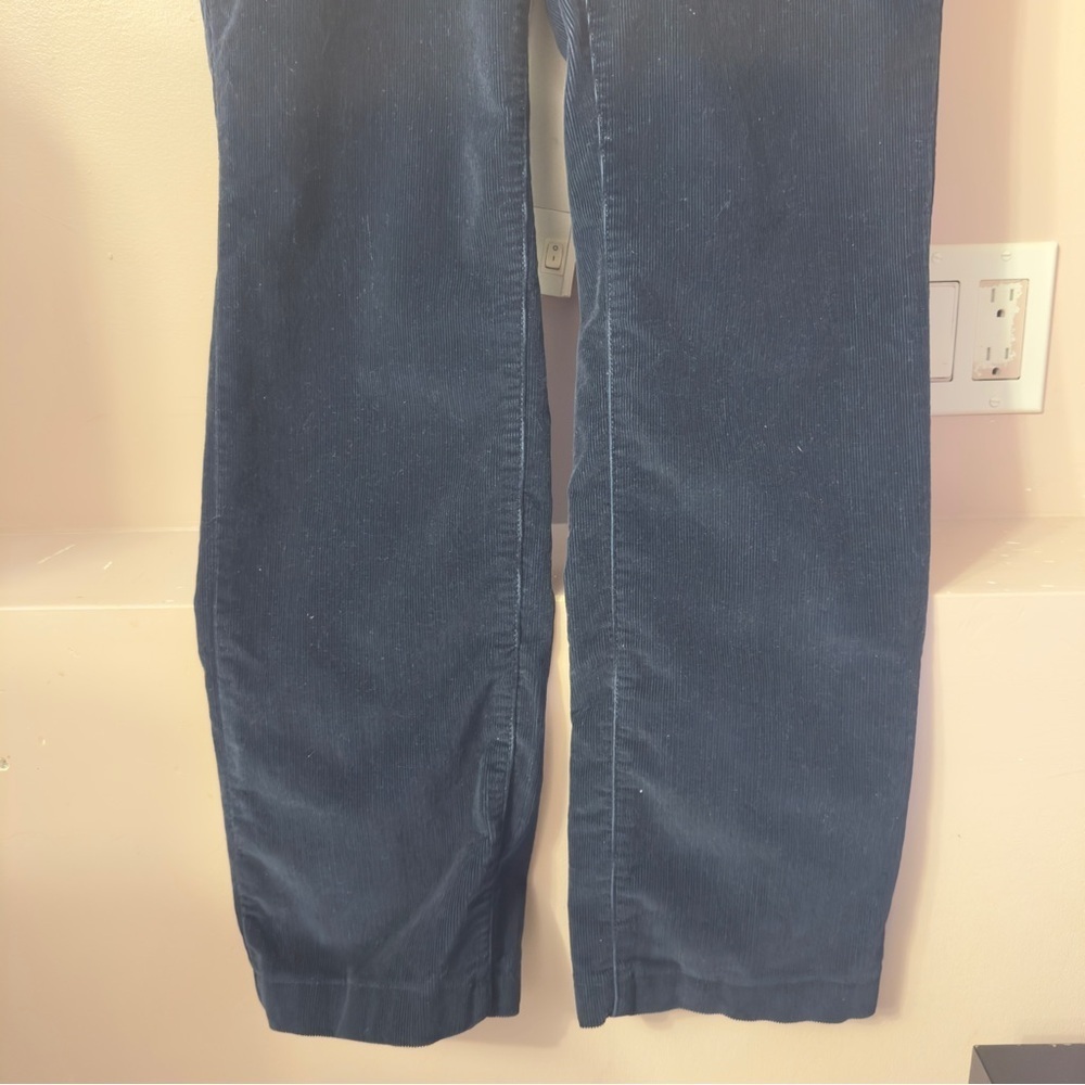 L.L Bean Friendly Fit Corduroy Pants Navy Women Size 10 - Picture 3 of 10